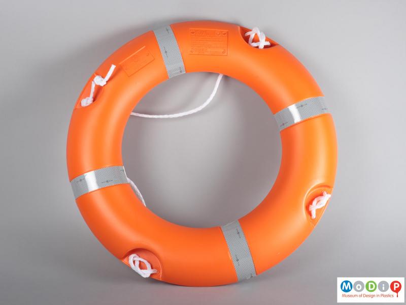 Rear view of a lifebuoy showing the ring shape.