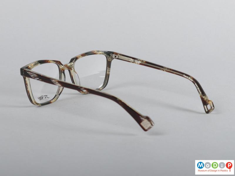 Side view of a pair of glasses showing the inner arm.