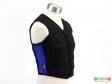 Side view of a running vest showing the blue side panel.