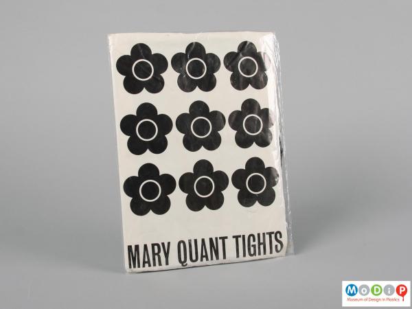 Front view of a packet of tight showing the Mary Quant logo.
