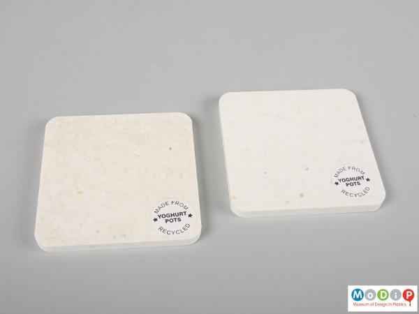 Top view of some samples showing the label.