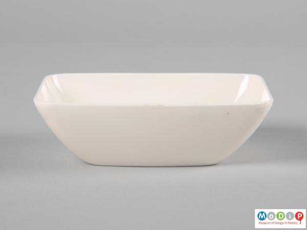 Side view of a Pan Am bowl showing the fluted sides and flat base.