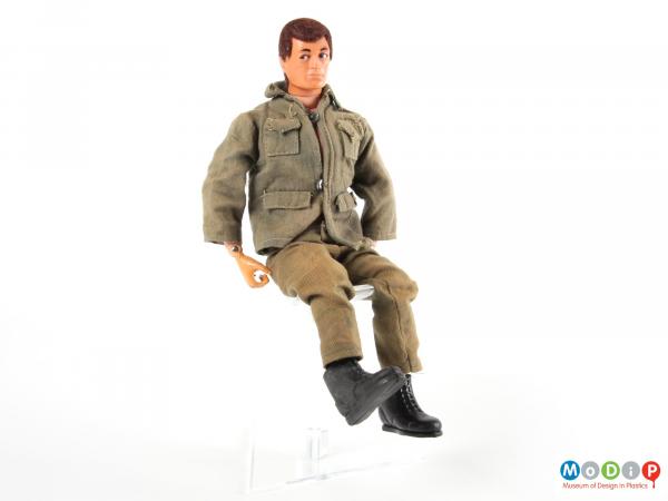 Front view of an Action Man showing the military clothing.