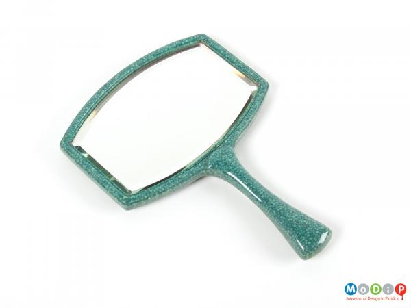 Front view of a mirror showing the handle.