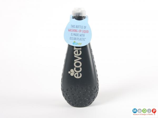 Front view of a bottle showing the sales tag.