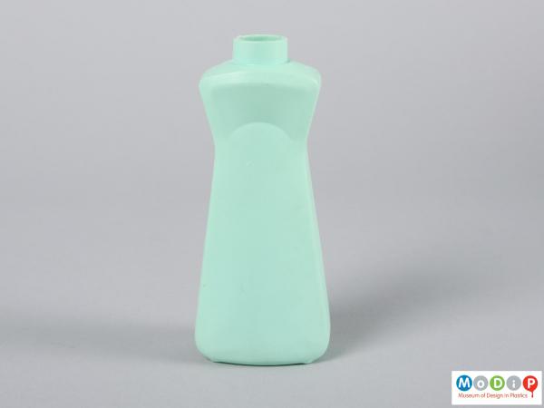 Front view of a bottle showing the high waist.