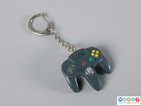 Top view of a keyring showing the controller design.