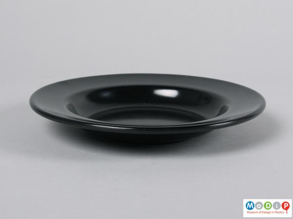 Side view of a bowl showing the shallow shape.