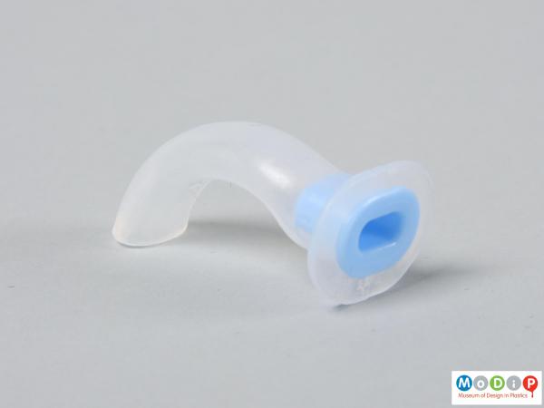 Side view of an airway showing the mouth piece.