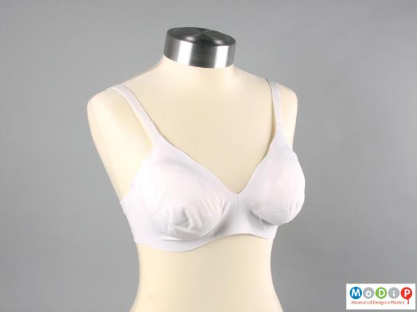 Front view of a bra showing the smooth fabric.