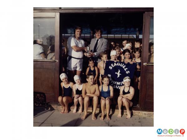 Scanned image showing a swimming club.