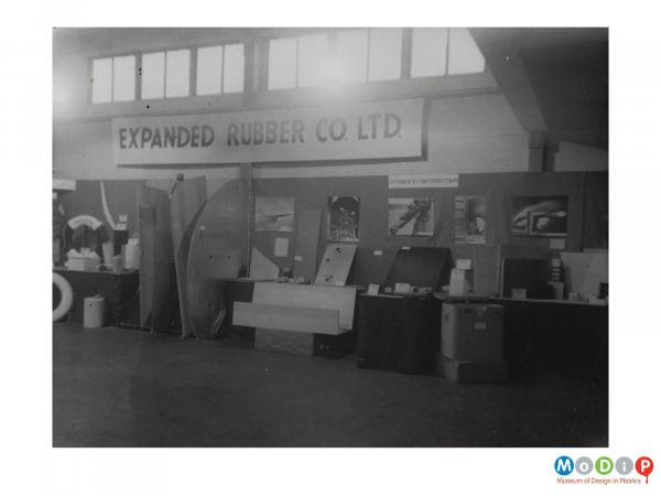 Scanned image showing a display of products.