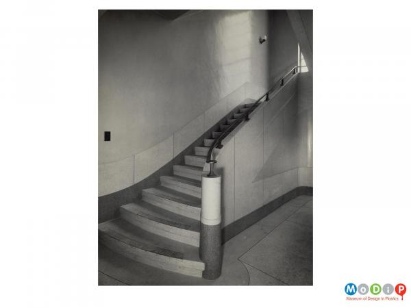 Scanned image showing a stairwell.