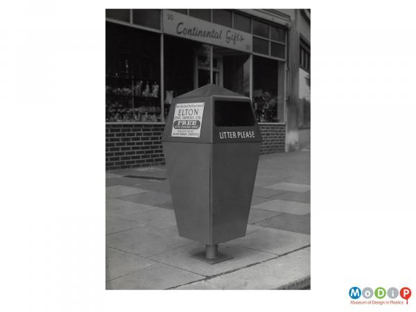 Scanned image showing a free-standing bin.