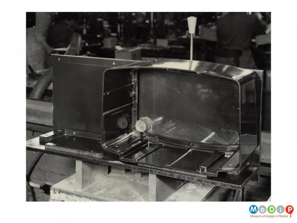 Scanned image showing a machining jig.
