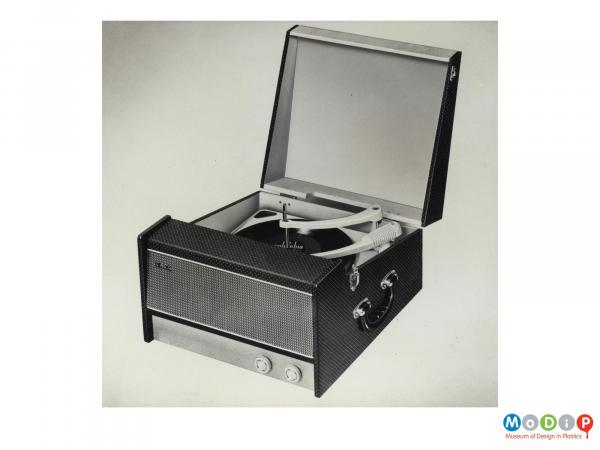 Scanned image showing a record player.