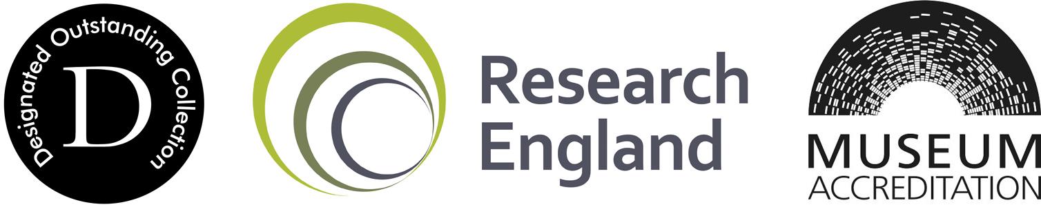 Designation, Research England, and Museum Accreditation logos
