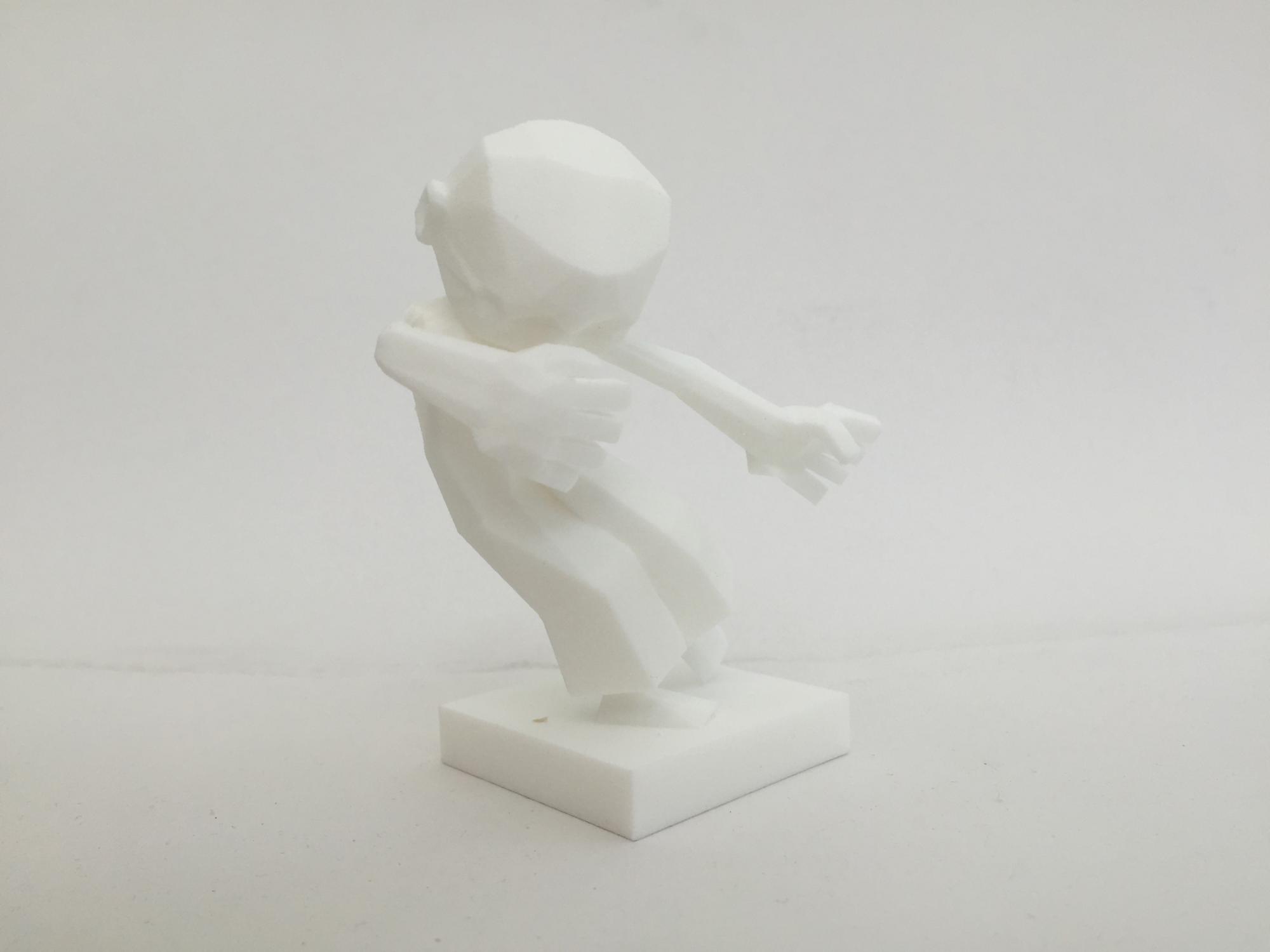 One ‘frame’ of the 3D animation 3D printed