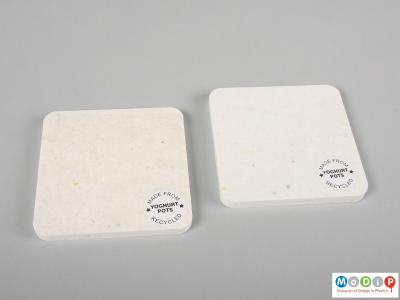 Top view of some samples showing the label.