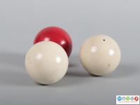 Set of 3 cellulose nitrate billiard balls - Previously on loan to the European House of History for the Throwaway exhibit. 